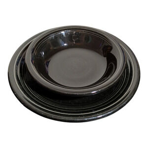 Fiesta Ware Set 1 Small Bowl/Dish And 1 Plate  Foundry Black